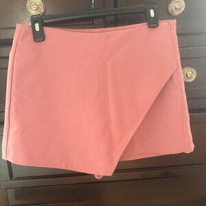 DELUC large Rose Pink zip side SKORT NWT